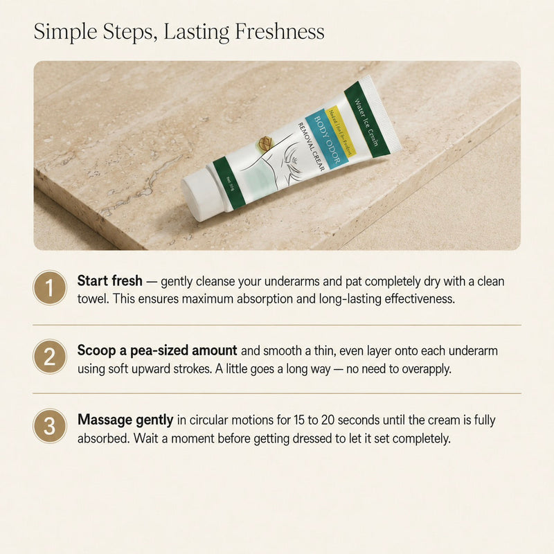 GlowFix Herbal Underarm Care Cream — cream texture on fingertip