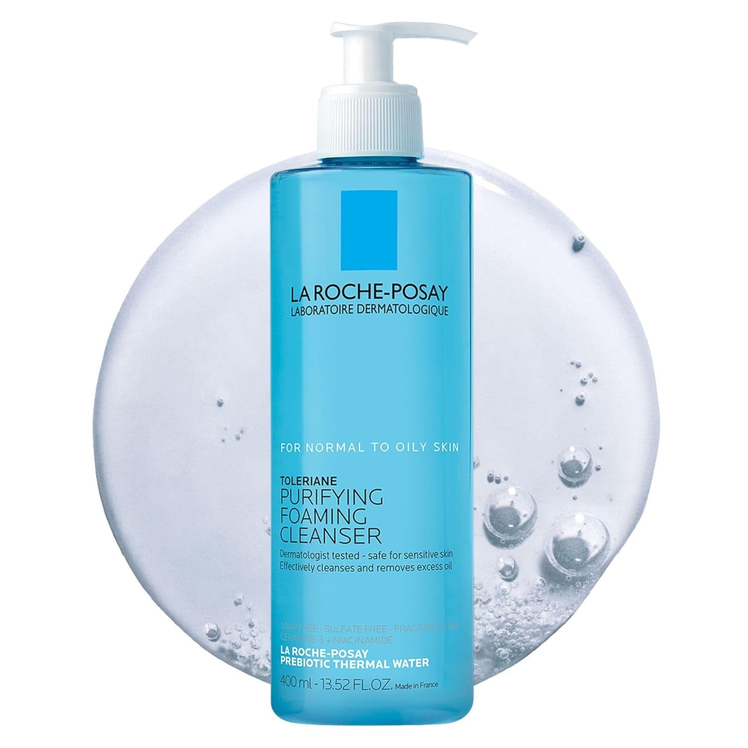 La Roche-Posay Toleriane Purifying Foaming Facial Cleanser, Oil Free Face Wash for Women & Men with Niacinamide + Ceramides, Pore Cleanser Safe for Sensitive Skin, Won’T Dry Out Skin, Soap Free