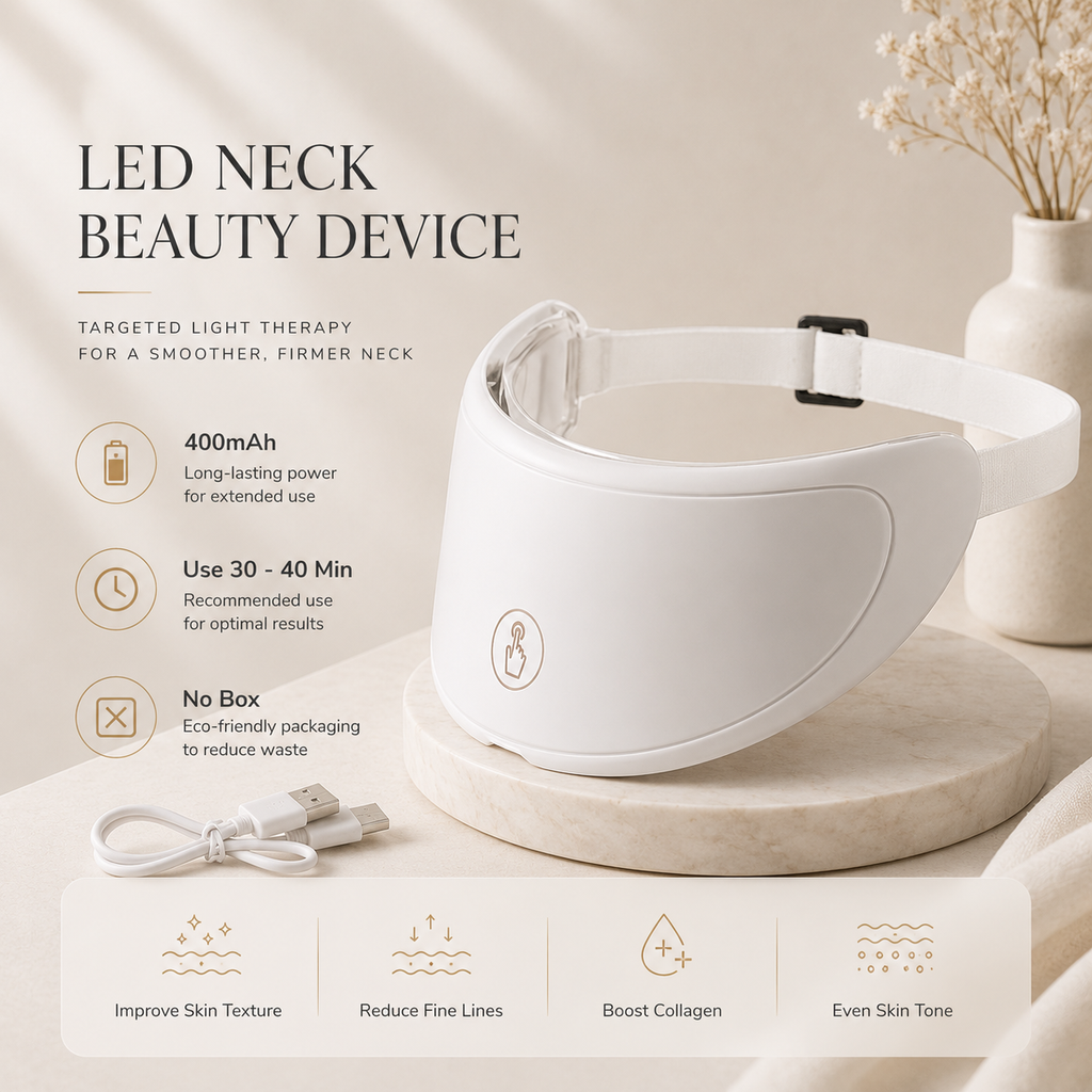 GlowFix™ 7-Color LED Light Therapy Mask – Face & Neck Anti-Aging Treatment