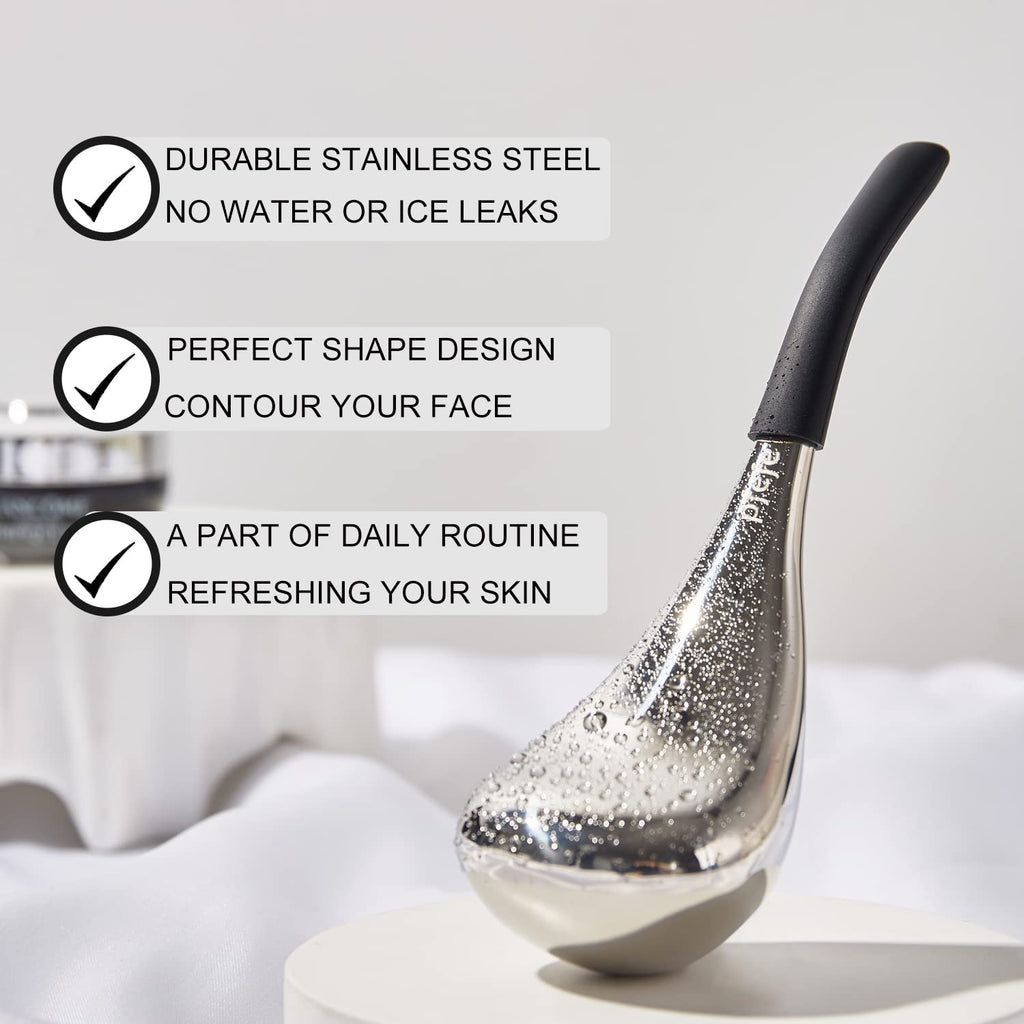 Stainless Steel Ice Globes for Facial Skin Care - Cryo Sticks for Women, Esthetician Supplies with Storage Case