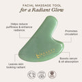 Jade Facial Gua Sha Tool — sculpting and lymphatic drainage on jawline