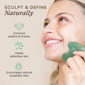 Jade Gua Sha — notched edge for jaw definition