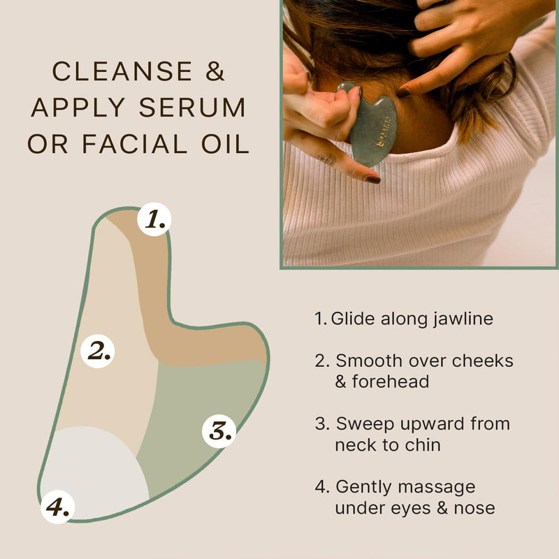 Jade Gua Sha — under-eye depuffing technique