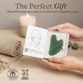Jade Gua Sha Tool — used along the forehead for sculpting