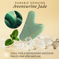 Jade Gua Sha — polished surface and natural stone texture close-up