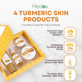 Turmeric Brightening Set — cleanser and body scrub detail