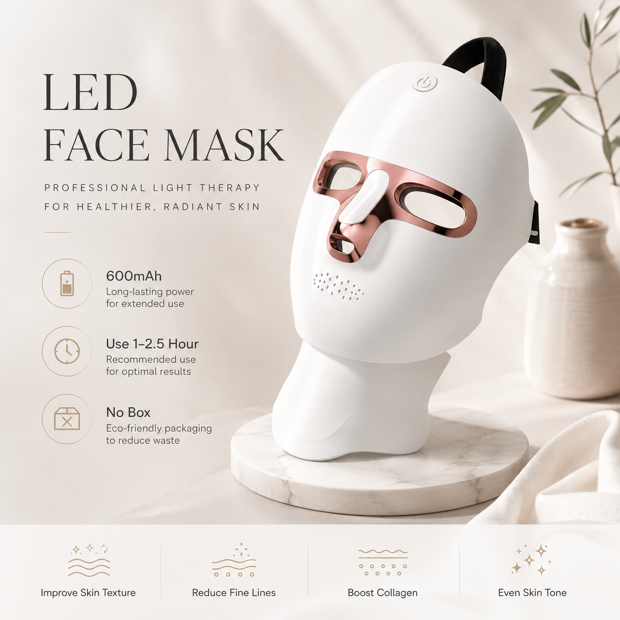 GlowFix™ 7-Color LED Light Therapy Mask – Face & Neck Anti-Aging Treatment