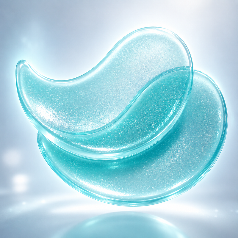 Collagen Under-Eye Patches 30 Pairs — box and individual patches on white background