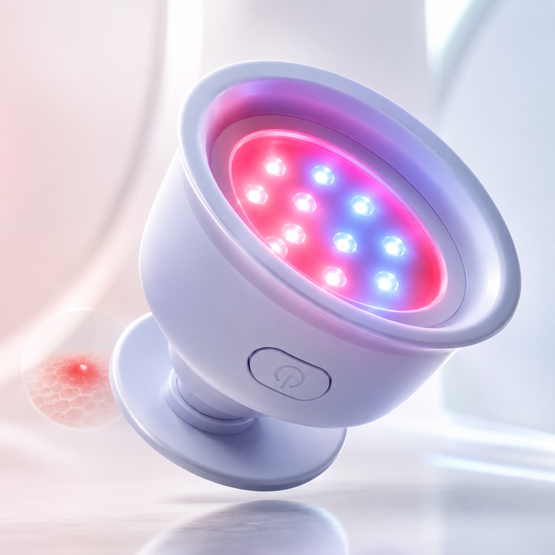 Blue + Red Light Acne Therapy Wand — device on clean white background
