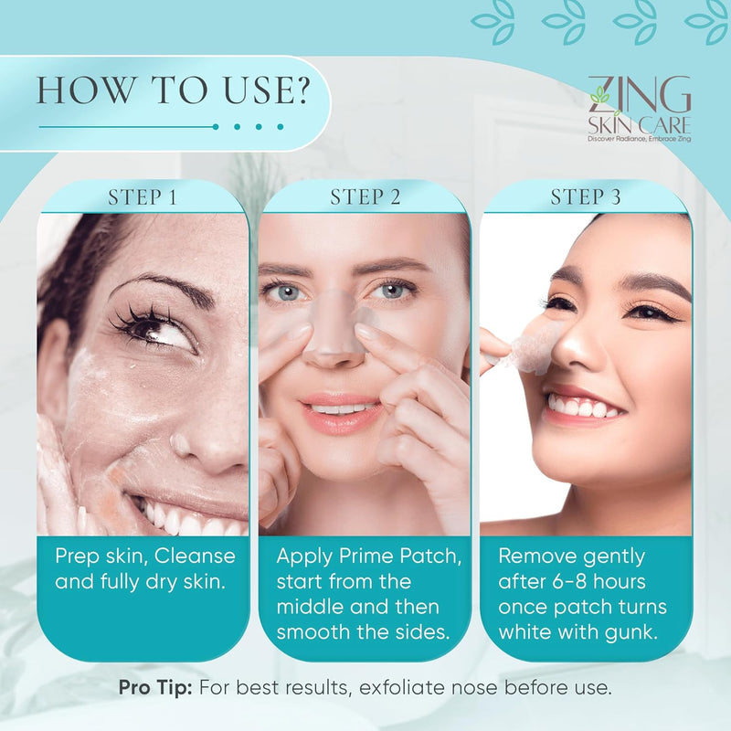 Prime Patch Nose Patches — before and after pore care results