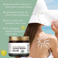 Mineral Sunscreen SPF 50 — rich balm texture scooped on fingertip